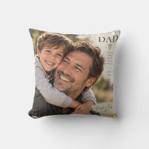 Personalisierte Dad-und-Sohn-Foto-Andenken-Wurfkis Kissen