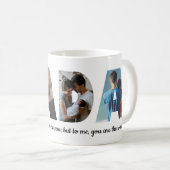 Personalisierte DADA 4 Fotocollage Vater Vatertag Kaffeetasse (VorderseiteRechts)