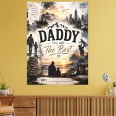 Personalisierte Daddy Du Bist Der Beste Leinwand (Insitu (Wohnzimmer))