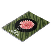 Personalisierte Dahlia Blume Natursammlung Notizblock (Linke Seite)