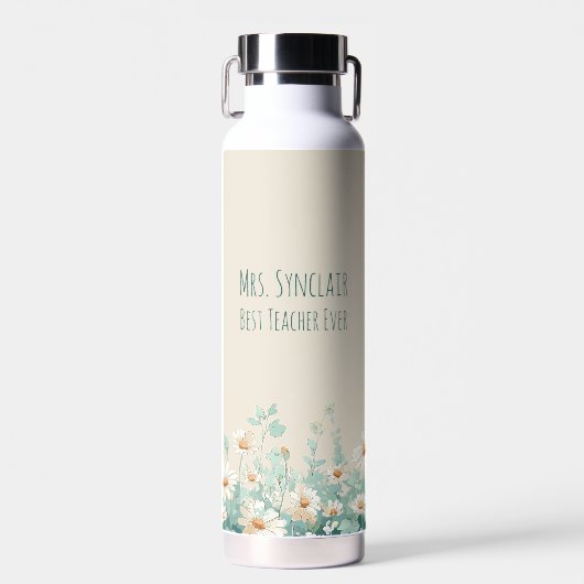 Personalisierte Daisy Bester Lehrer Aller Zeiten W Trinkflasche (Vorne)