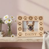 Personalisierte Daisy-Blume Foto-Rahmen aus Holz Geätzte Rahmen