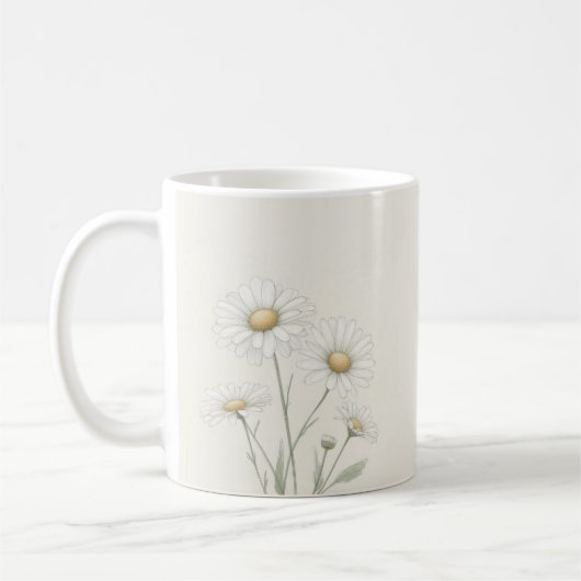 Personalisierte Daisy-Blume Kaffeetasse (Links)