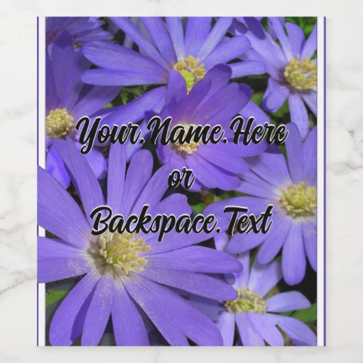 Personalisierte Daisy-Flaschenetiketten Weinetikett (Einzelnes Label)