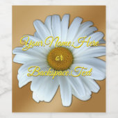 Personalisierte Daisy-Flaschenetiketten Weinetikett (Einzelnes Label)