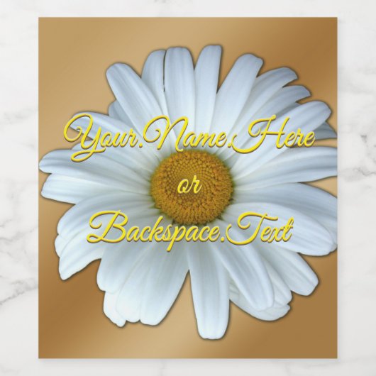 Personalisierte Daisy-Flaschenetiketten Weinetikett (Einzelnes Label)