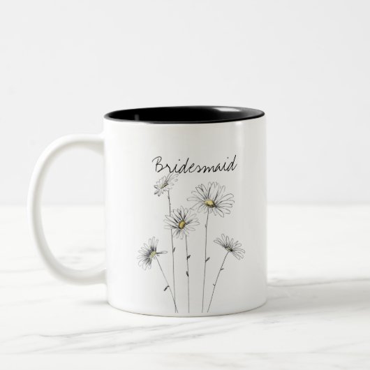 Personalisierte Daisy-Tasse Zweifarbige Tasse (Links)
