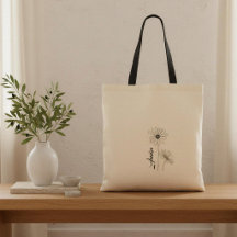 Personalisierte Daisy Tote Tasche mit Namen
