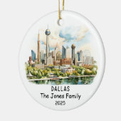 Personalisierte Dallas-Ornament, Texas Keramik Ornament (Links)
