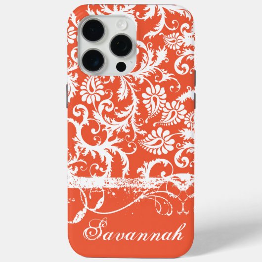Personalisierte Damask iPhone Cover - Wählen Sie F (Rückseite)