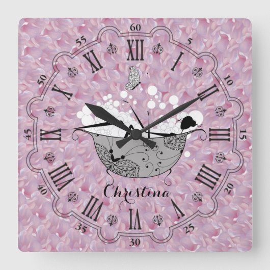 Personalisierte Dame in der Uhr am Bath Square (Vorderseite)