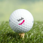 Personalisierte Damen-Callaway-Supersoft-Golfbälle Golfball<br><div class="desc">Personalisierte Damen-Callaway-superweiche Golfbälle mit individuelle Name. Einzigartiges Set für Damen. Cooles Sportgeschenk zum Geburtstag oder Weihnachten. Fügen Sie Ihr eigenes Zitat oder Monogramm Anfangsbuchstaben über dem neonrosa High Heel Stiletto-Schuh. Auch auf anderen hochwertigen Golfmarken erhältlich. Klassische Grafik mit mit Monogramm Initialen. Überraschungsgeschenke für begeisterten Golfer, Boss, Mitarbeiter, Ehefrau, Mutter, Caddie...</div>