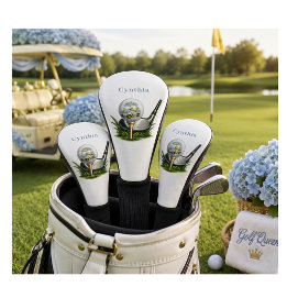 Personalisierte Damen-Golf-Schlagkopfabdeckung Mon Golf Headcover