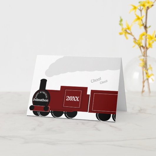 Personalisierte Dampfbahn Karte (Gelbe Blume)