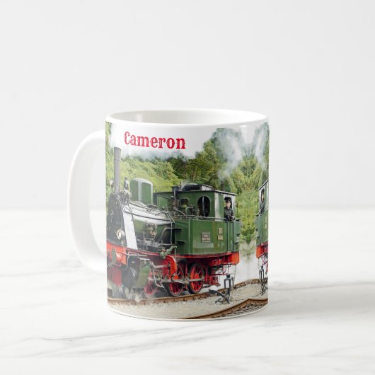 Personalisierte Dampflokomotive Kaffeetasse (Vorderseite Links)
