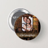 Personalisierte Dampfmaschine Button (Vorne & Hinten)