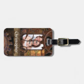 Personalisierte Dampfmaschine Gepäckanhänger (Vorderseite horizontal)
