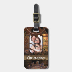 Personalisierte Dampfmaschine Gepäckanhänger