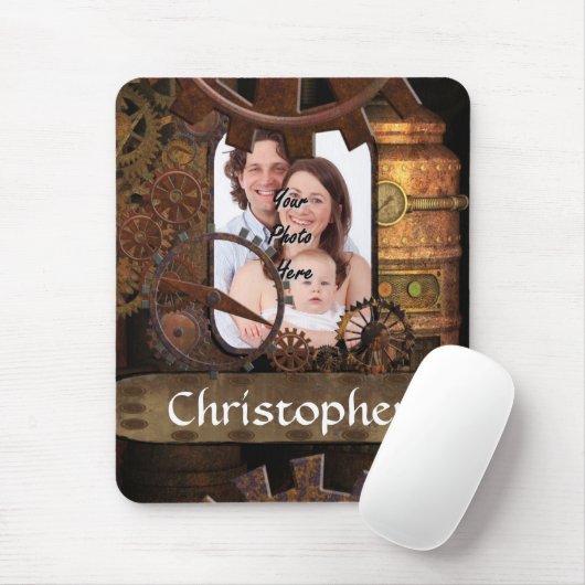 Personalisierte Dampfmaschine Mousepad (Mit Mouse)