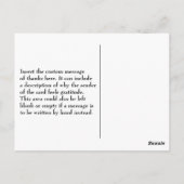 Personalisierte "DANK YOU" Postkarte (Rückseite)