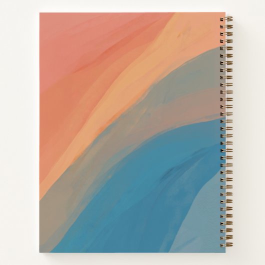 Personalisierte Dankbarkeit Journal Abstrakt Art Notizblock (Rückseite)