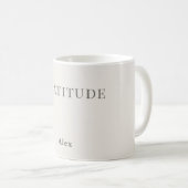 Personalisierte Dankbarkeit – Minimalistisches Typ Kaffeetasse (VorderseiteRechts)