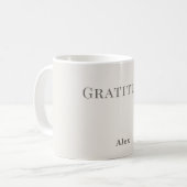 Personalisierte Dankbarkeit – Minimalistisches Typ Kaffeetasse (Vorderseite Links)
