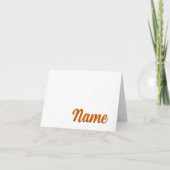 Personalisierte Dankeschön-Karte BURNT ORANGE (Vorderseite)