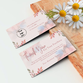 Personalisierte Dankeschön-Karte für den Kunden Visitenkarte