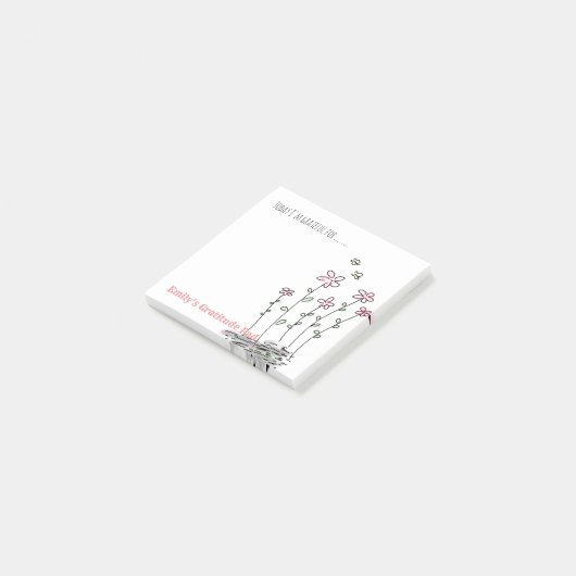 Personalisierte Dankesnotelets - Schreiben und Sic Post-it Klebezettel (angewinkelt)