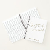 Personalisierte Dankeszeitschrift in Weiß und Gold Notizblock (Innenseite)