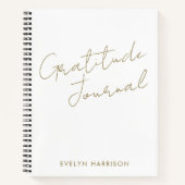 Personalisierte Dankeszeitschrift in Weiß und Gold Notizblock (Vorderseite)