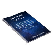 Personalisierte Dankeszeitschrift mit Starry Night Notizblock (Rechte Seite)