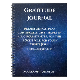 Personalisierte Dankeszeitschrift mit Starry Night Notizblock