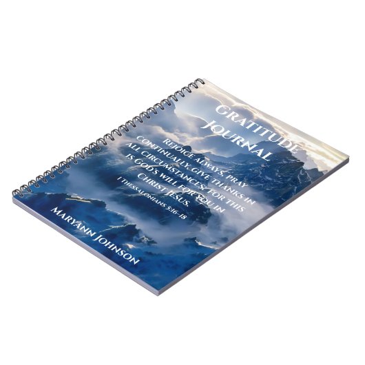 Personalisierte Dankeszeitung mit den Bergen Notizblock (Linke Seite)