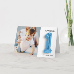 Personalisierte Danksagungskarte zum 1. Geburtstag Dankeskarte