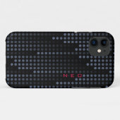 Personalisierte Dark Polka Dots Matrix gemustert Case-Mate iPhone Hülle (Rückseite (Horizontal))