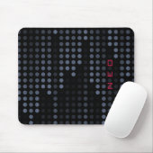 Personalisierte Dark Polka Dots Matrix gemustert Mousepad (Mit Mouse)