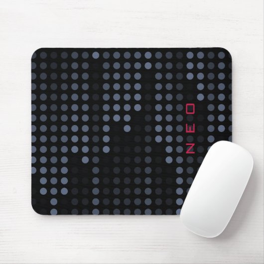 Personalisierte Dark Polka Dots Matrix gemustert Mousepad (Mit Mouse)