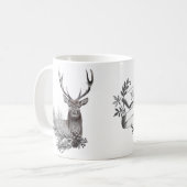Personalisierte Darstellung des rustikalen Hirsche Kaffeetasse (Vorderseite Links)