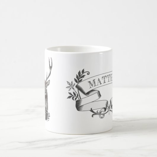 Personalisierte Darstellung des rustikalen Hirsche Kaffeetasse (Mittel)