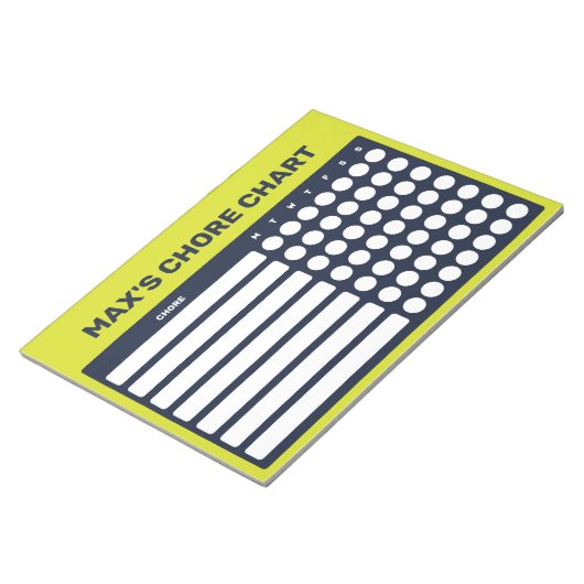 Personalisierte Darstellung Notizblock (angewinkelt)