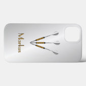 Personalisierte Darts/Monogramm Case-Mate iPhone Hülle (Rückseite (Horizontal))
