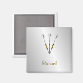Personalisierte Darts/Monogramm Magnet (Vorderseite/Rückseite)