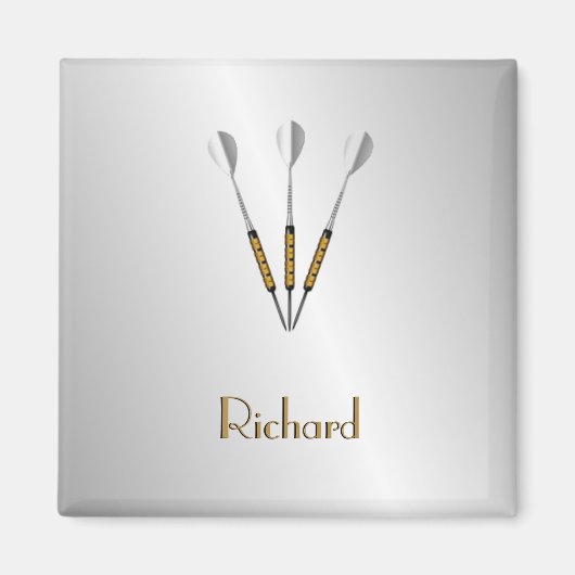 Personalisierte Darts/Monogramm Magnet (Vorne)