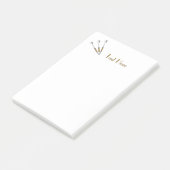Personalisierte Darts/Monogramm Post-it Klebezettel (angewinkelt)