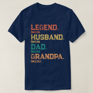 Personalisierte Daten - Legende Husband Vater Opa T-Shirt