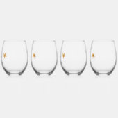 Personalisierte Dates B&W Starfish Weinglas Ohne Stiel (Links)
