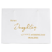 Personalisierte Daughter Bride-Geschenktasche, an  Große Geschenktüte (Vorderseite)