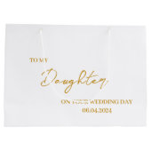 Personalisierte Daughter Bride-Geschenktasche, an  Große Geschenktüte (Rückseite)